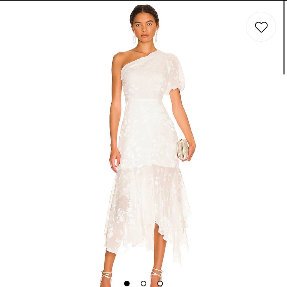 Astr the label white floral midi dress